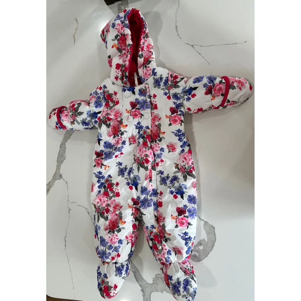1881 by S Rothschild Baby Girls Floral Snowsuit Bunting 12 Months